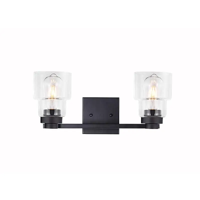 2 light bathroom vanity light fixture with brushed nickel finish for apartments